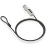 Aisens Cable de Seguridad Tipo NANO con Combinación, Negro, 1.5m